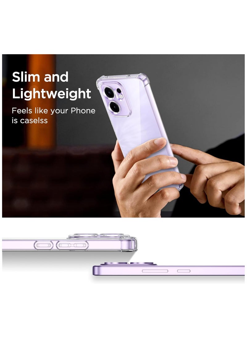 Generic - Case for OPPO Reno 13F, Ultra Slim Crystal Clear Anti-Scratch Bumper Cover Flexible Soft TPU Anti-Fall Reinforced Corner Shockproof Transparent Case for OPPO Reno13 F - Image 1