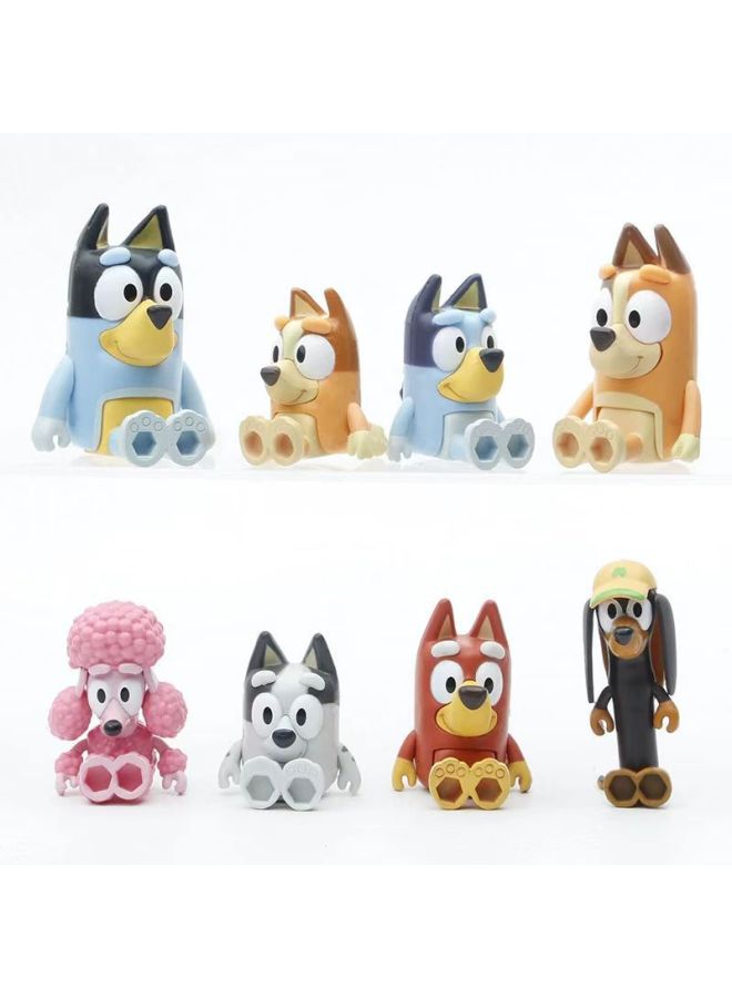 Bruyi A 8 دمية محمولة باليد Bingo Friends Puppy Joint دمية متحركة متحركة - اللون: مجموعة من 8 Blueys (مربع) - Image 3