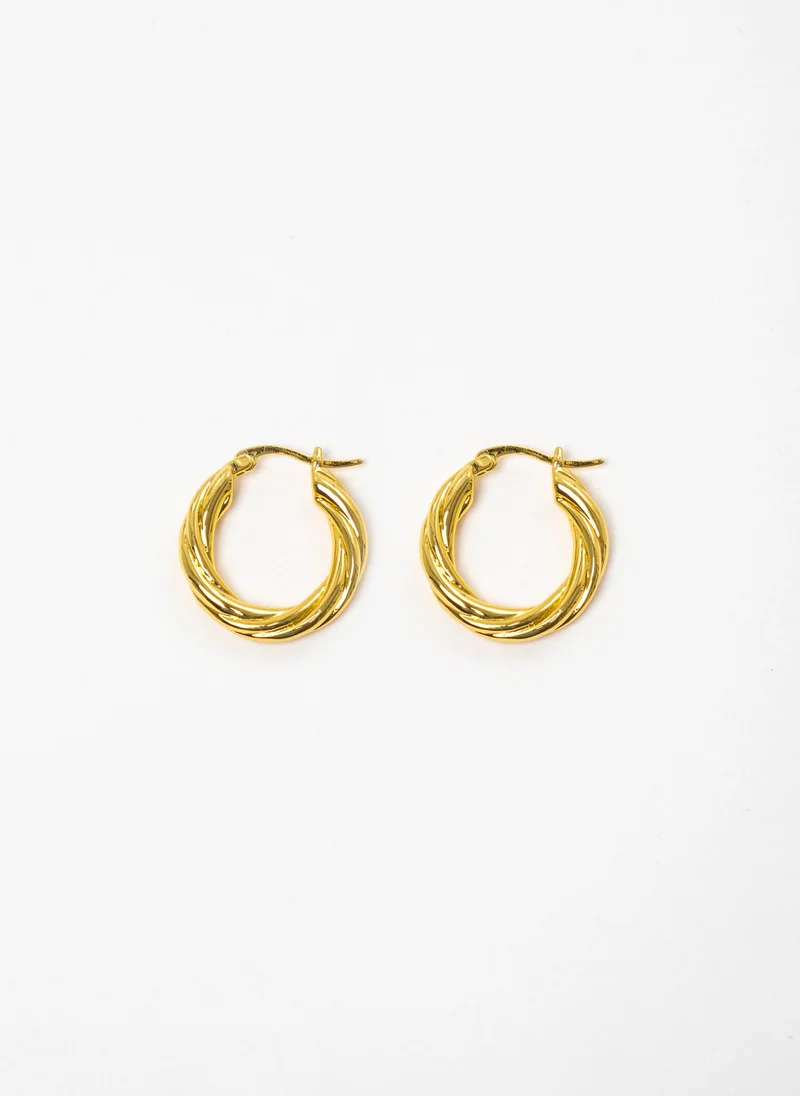 Lichi  Twisted earrings in glossy metal for Women | Best Price UAE