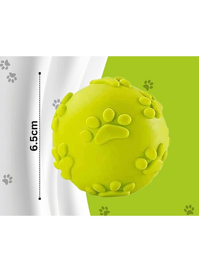 Natural Latex Rubber Squeaky Ball Dog Toy - (Claw Ball, Small) For Small Breed Dogs & Puppies | Durable, Cute Puppy Paw, Fetch & Chew Safe Play Toy | Reduces Separation Anxiety - Image 2