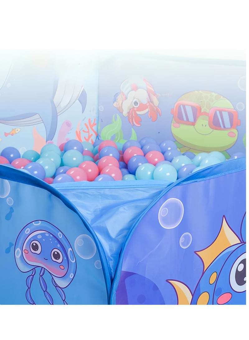 Foldable Play Tent,Ocean Ball Pit Pool For Kids, Ocean World Children's Ball Pool with shooting hoop, Pop Up Play Tent ,Six sides are cloth more reinforced(Ocean World ) - Image 3