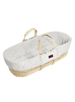 The Little Green Sheep Natural Knitted Baby Moses Basket And Mattressfrom 0 - 4 Months  - Image 1