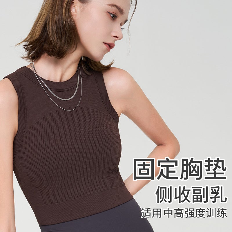 Joomon Seamless Fitness Vest Women'S Outer Wear High-Strength Shock-Proof All-In-One With Chest Pad Beautiful Back Yoga Vest Autumn - Image 4