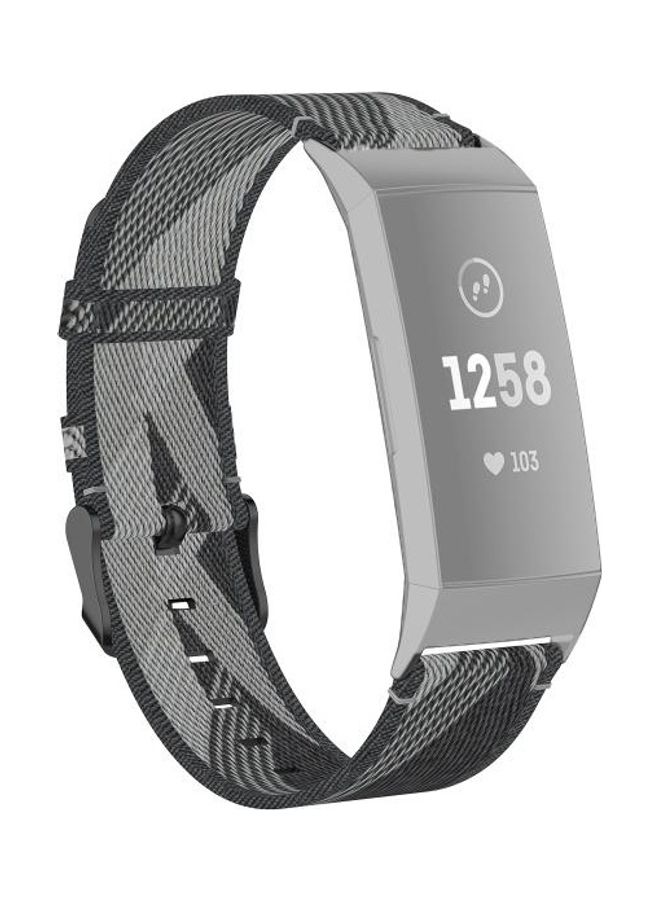 NIBEMINENT Replacement Strap Band for Fitbit Charge 4/3/3 SE Watchband Grey - Image 1