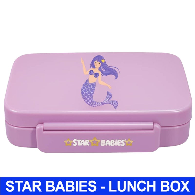 STAR BABiES ستار بيبيز - صندوق غداء بنتو مع 4 أقسام - حورية البحر - لافندر - Image 2