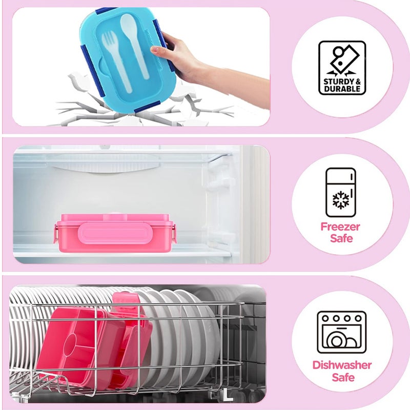 STAR BABiES ستار بيبيز - صندوق غداء بنتو مع 4 أقسام - حورية البحر - لافندر - Image 5