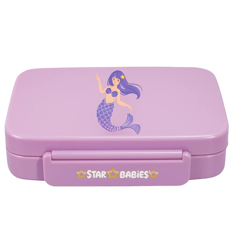 STAR BABiES ستار بيبيز - صندوق غداء بنتو مع 4 أقسام - حورية البحر - لافندر - Image 1