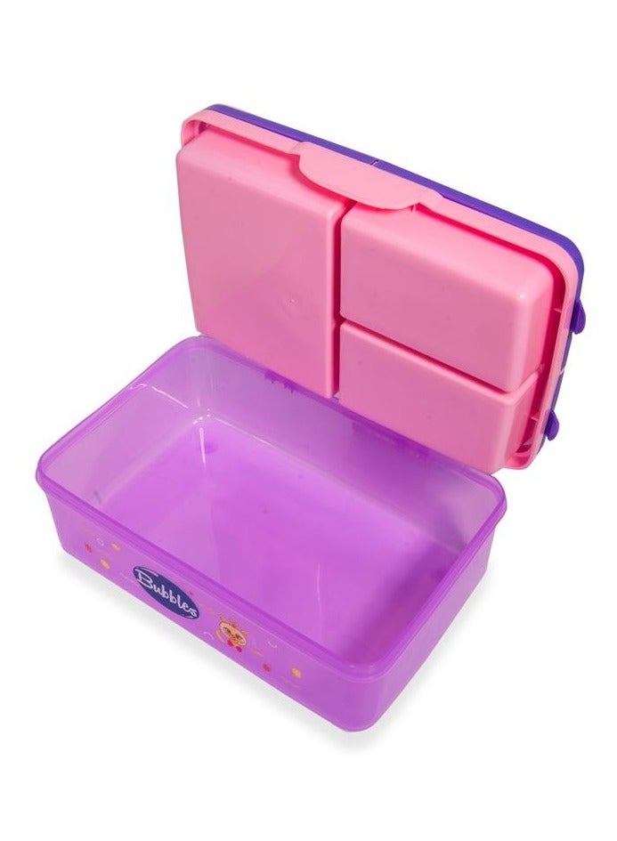 Bubbles Bubbles Smart Lunch Box Purple With Bubbles Spoon and Fork - MultIshape  - Image 2