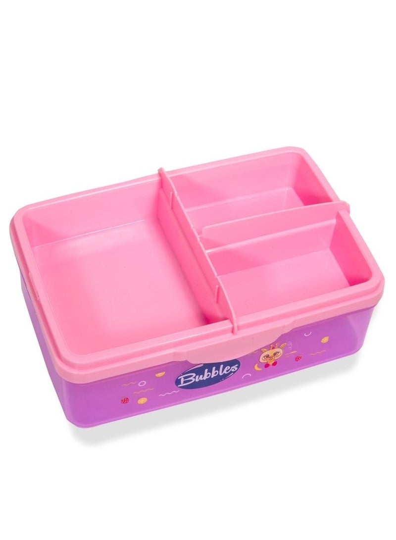 Bubbles Bubbles Smart Lunch Box Purple With Bubbles Spoon and Fork - MultIshape  - Image 3