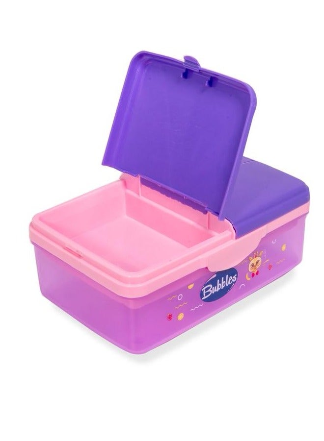 Bubbles Bubbles Smart Lunch Box Purple With Bubbles Spoon and Fork - MultIshape  - Image 4