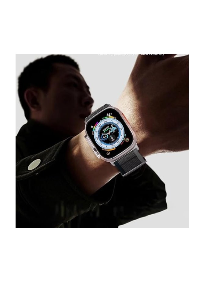 Generic - Trail Loop Strap for Apple Watch Ultra Band 49mm 45mm 44mm 42mm iWatch Ultra Band Men Women, Rugged Sport Strap Soft Nylon Wristband for iWatch Ultra 2 Bands Series 9 8 7 6 5 4 3 2 1 SE - Image 1