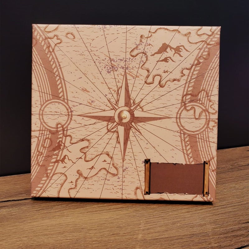 Keyfimshop Personalized Leather Compass Design Notebook and Black Metal Pen Set  - Image 3