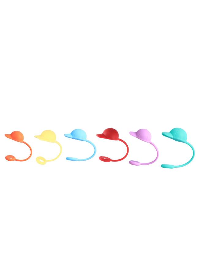 Cross-border New Cap Silicone Anti-overflow Plug Dustproof Ash Plug Cup Straw Cap Outdoor Straw Sleeve-Color:Red - Image 5