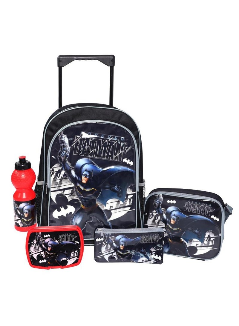 Warner Bros. Batman 5-in-1 Value Set Trolley Bag with Accessory