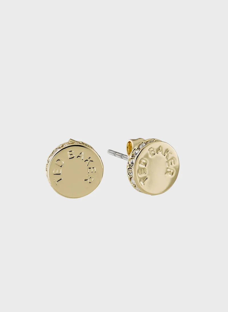 Ted Baker Seesay Sparkle Dot Logo Stud Earrings