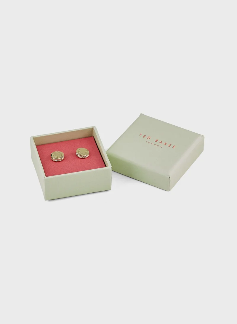 Ted Baker Seesay Sparkle Dot Logo Stud Earrings