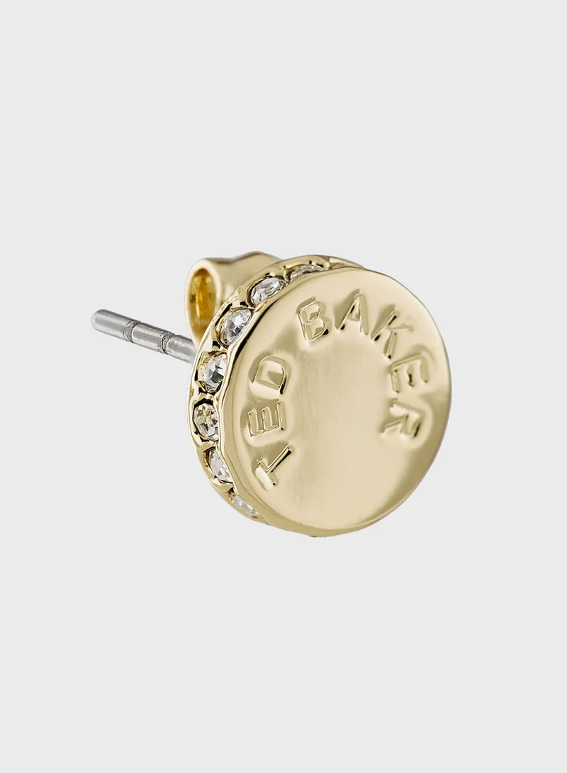 Ted Baker Seesay Sparkle Dot Logo Stud Earrings