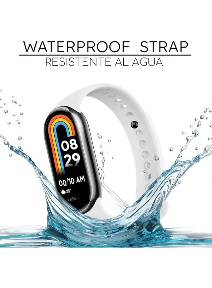 Compatible with Xiaomi Mi band10/ Xiaomi Mi band 9/ Xiaomi Mi band 8 Replacement Strap, Silicone Skin-Friendly Wrist Strap Sports Wristbands for Women Men Xiaomi Band 8/9/10 - Image 4