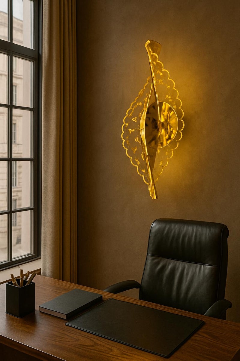 kinis Elegant Gold Finish Wall Light Designer Accent Lamp for Living Spaces/Modern Style Energy Saving Led Wall Lamps for Bedroom/Led Wall Scone for Home/Bar/Kitchen/Restaurants - Image 2