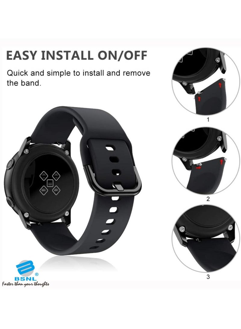 Silicone Replacement Strap 22mm Band For Huawei Watch (46mm)/Huami Amazfit Watch/Samsung Galaxy Watch (46mm) Watch 3 (45mm) Gear S3 Classic/Frontier (46mm)