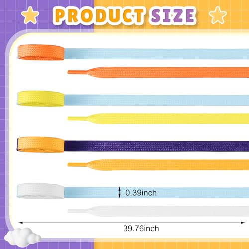 Solsew 4 Pair Dual Colored Tying Aid Learning Shoelaces Learn to Tie Shoelaces for Early Learning Teaching Educational(Blue Series) - Image 2