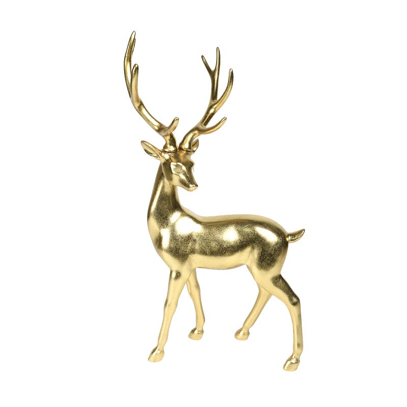 Newman House Studio زينة عيد الميلاد من نيو مان هاوس ستوديو - غزال عيد الميلاد الذهبي الكبير للديكور الداخلي 11 69 209 بوصة