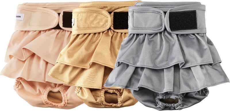 VUNCESSIN Washable Dog Diapers Female Pcak of 3 - Image 1