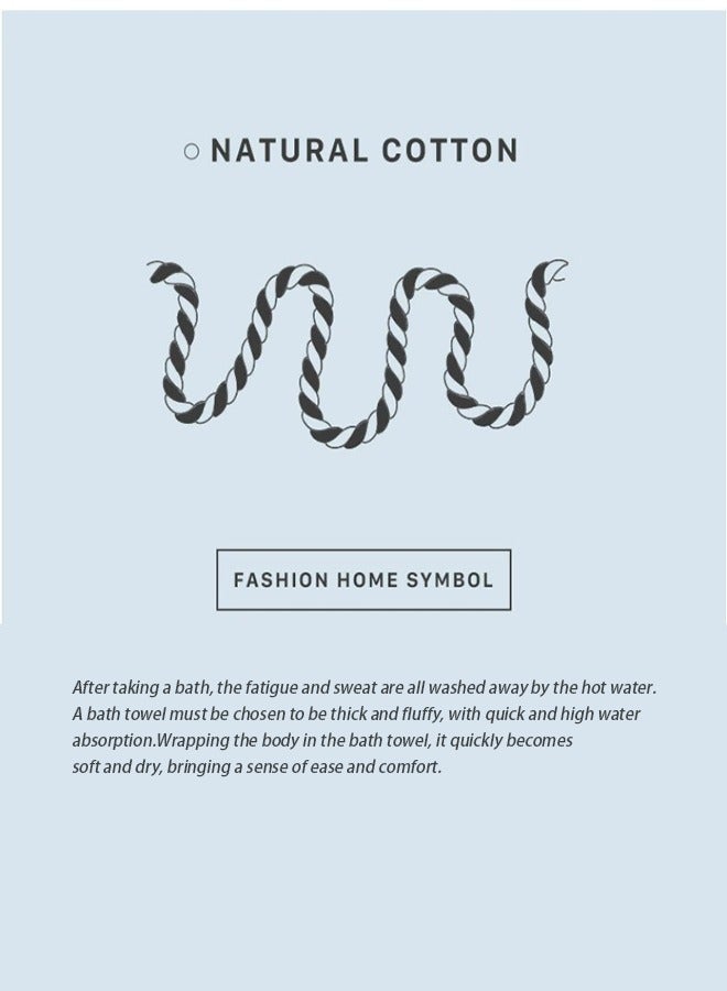 2-Piece Towel Set,  Combed Cotton, Superior Quality, Quick Dry Highly Absorbent Thick Bathroom Soft Hotel Towels for Bath And Spa, Towel Set Includes 1 Bath Towel, 1 Hand Towel or Face Towel, White - Image 4