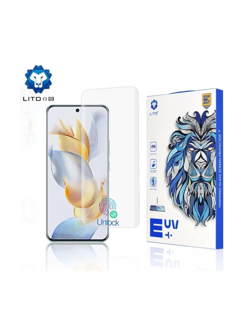 Screen UV Liquid Protector Compatible with Honor V50 Highly Resistant (High quality, supports fingerprint operation. Installation is required by a specialist) Scratch Resistant Bubble