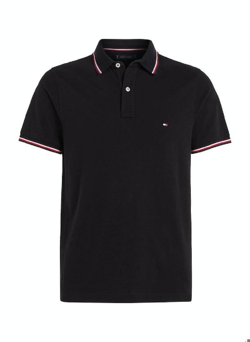 TOMMY HILFIGER Organic Cotton Slim Fit Polo - Image 1