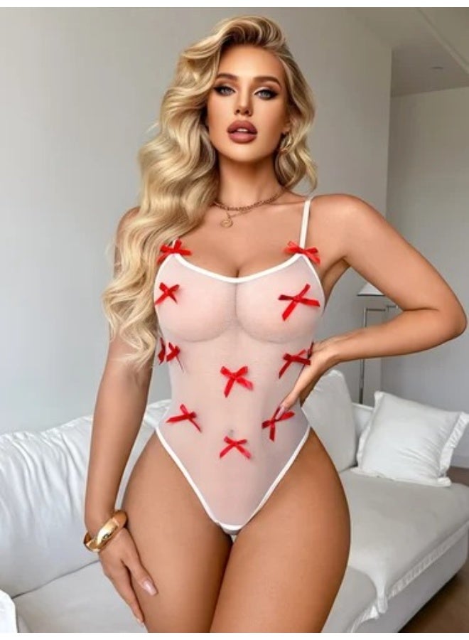 لانجري حريمي قطعة واحدة بتصميم جذاب — بادي لانجري ترندي بقصة أنثوية مميزة يبرز تفاصيل الجسم بإطلالة جريئة ومثيرة ضيفي لنفسك لمسة انيقة و جريئة كود 823 - Image 1