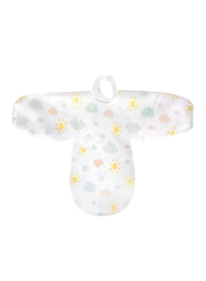 Sevi Bebe Convenient Disposable Sleeved Bibs (Pack of 6) - Perfect for BLW, Restaurants, Traveling, Vacation and On-The-Go Feeding, Mess-Free Mealtimes, Travel-Friendly, Waterproof - Image 1