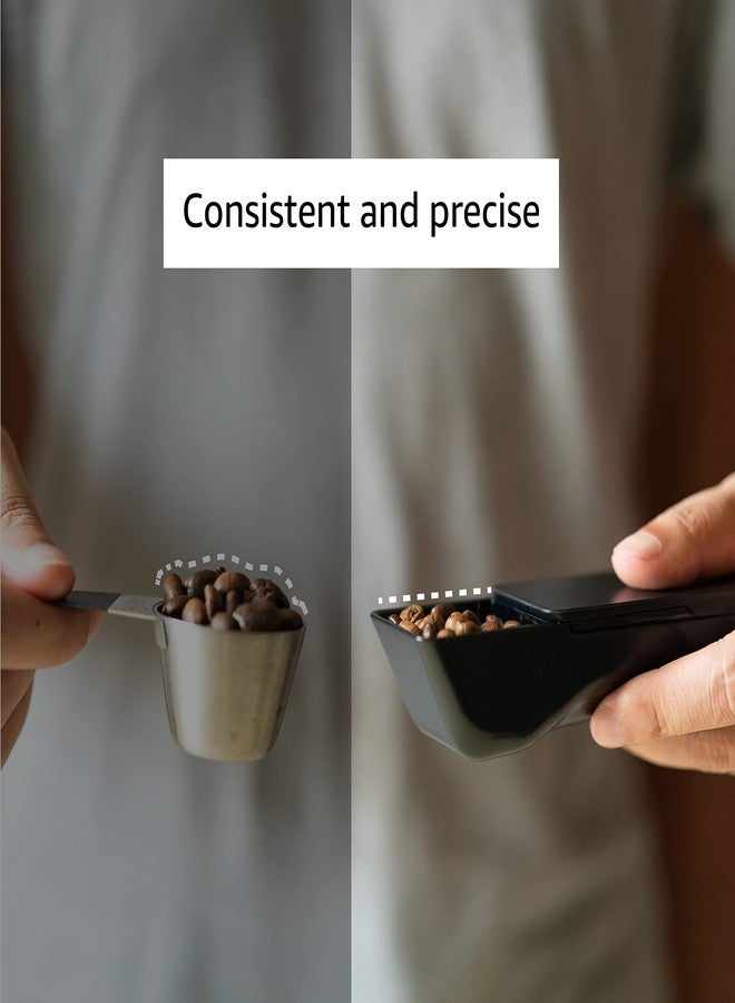 انكومان  مغرفة قياس قهوة أنكومن 2 في 1 مع لوحة تسوية مدمجة، لقياس ملعقتين كبيرتين أو 10 غرامات من القهوة المطحونة أو حبوب البن بسرعة دون الحاجة إلى ميزان رقمي (2 ملعقة كبيرة، أسود) - Image 2