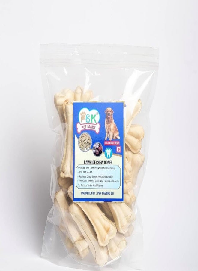 Pet Believe White Digestible Calcium Treat Bone with Added Calcium and Nutrients Rawhide Dog Chew Bone for Small, Medium and Large Dogs and Puppies 250 gm 3 inch Bone - Image 2