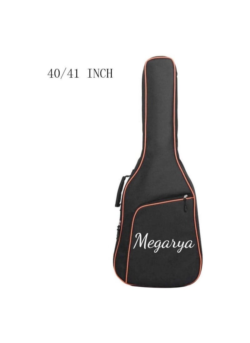 Megarya Megarya 40/41 Inch 1680D Oxford Fabric Guitar Case Gig Bag Double Straps Padded 10mm Cotton Soft Waterproof Backpack acoustic guitar Annacboy  - Image 2