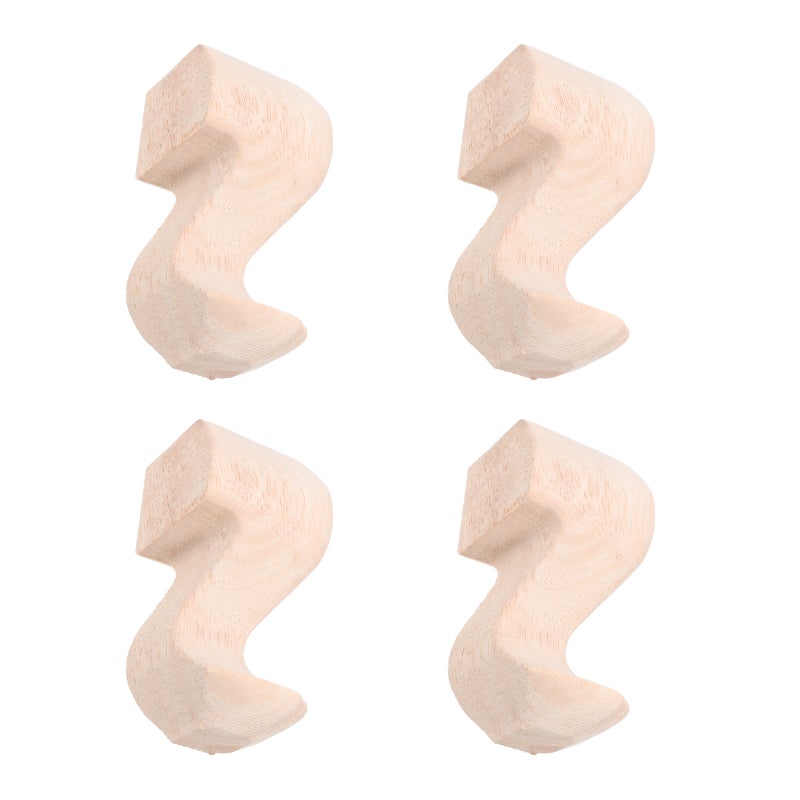 4pcs Rubber Wood Table Furniture Legs Chair Furniture Legs Furniture Accessories - Image 1