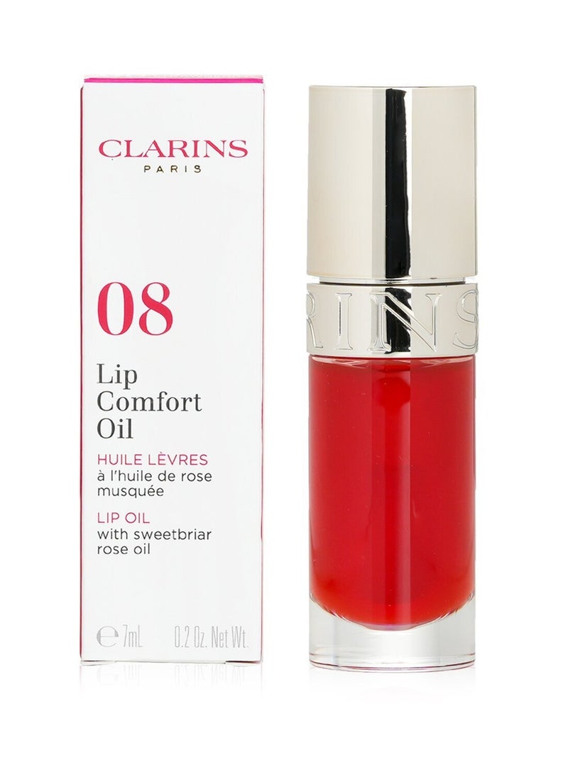 CLARINS Lip Comfort Oil-08 Strawberry, 7ml - Image 2
