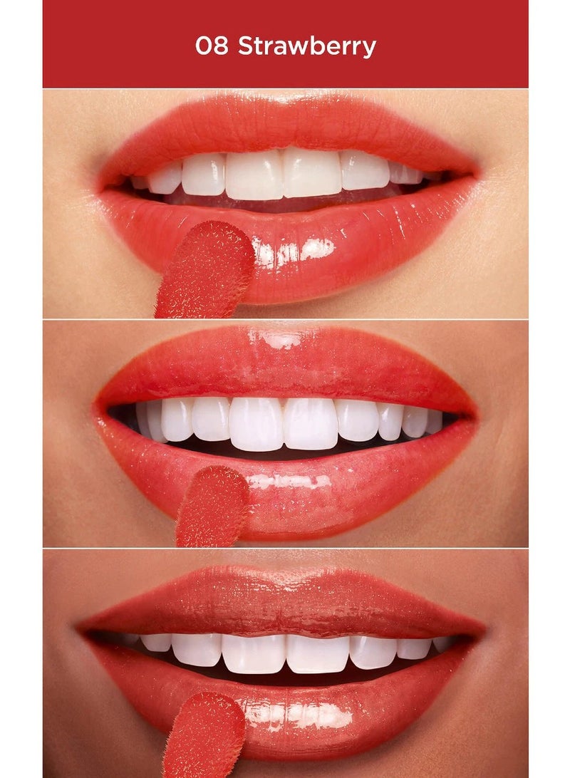 CLARINS Lip Comfort Oil-08 Strawberry, 7ml - Image 4