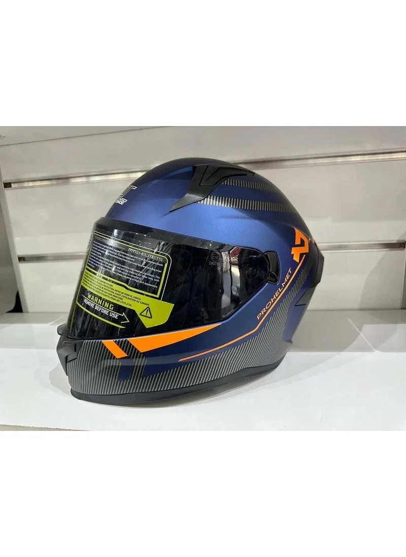 MTS Helmet Pro 910 with Sunglasses Blue/orange
