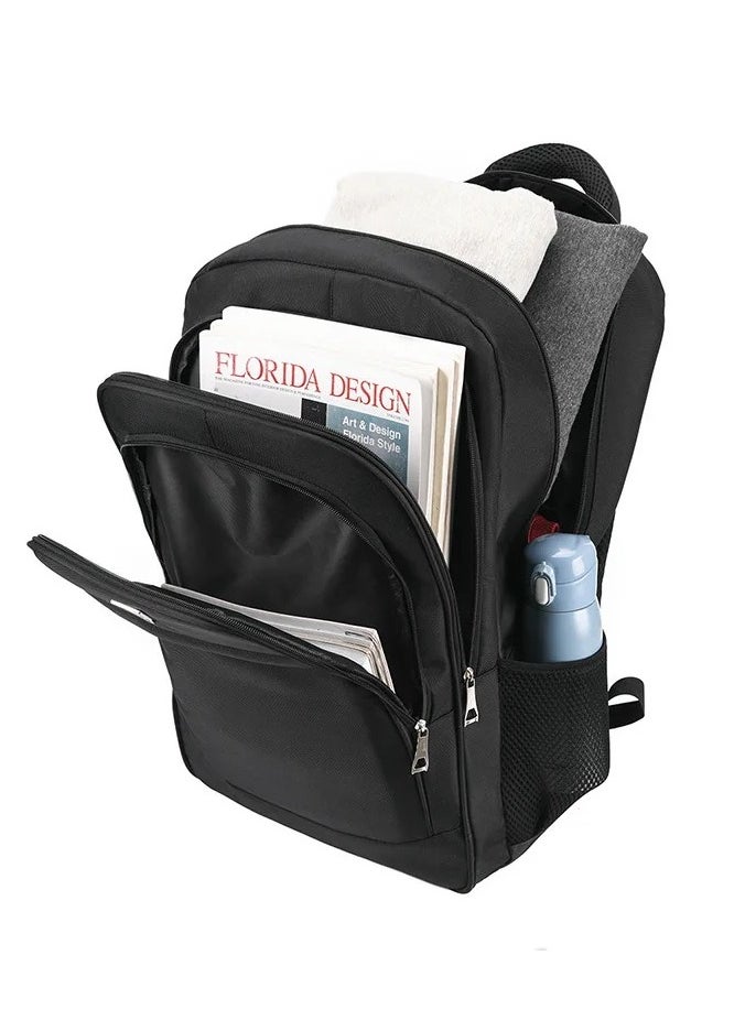 VIO Lightweight Water Resistant Laptop Backpack Casual Multi-compartment Unisex Travel Hiking Bag with Number Lock USB Charging Port Reflector Durable Work Bag for Office College School Kids Men Women  - Image 2