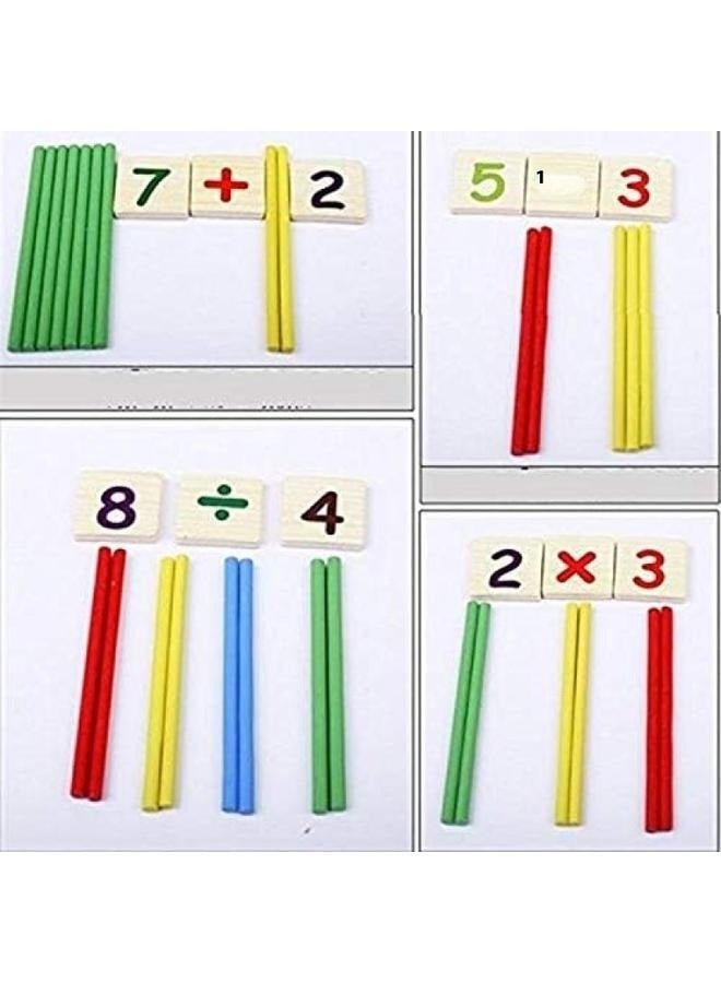 Numbers And Arithmetic Symbols Counting Sticks Box Montessori Baby Math Teaching Aids Multifunctional Math Operation and Drawing - Image 5