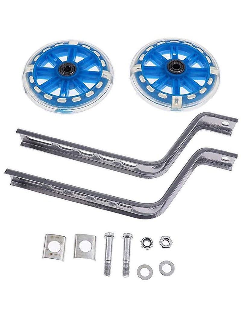 Generic Bicycle Training Flash Wheels, Children's Bike Stabilizers Support Wheels Bike Steel Frame for 12 14 16 18 20 Inch Kids Riding Safety Equipment  - Image 1