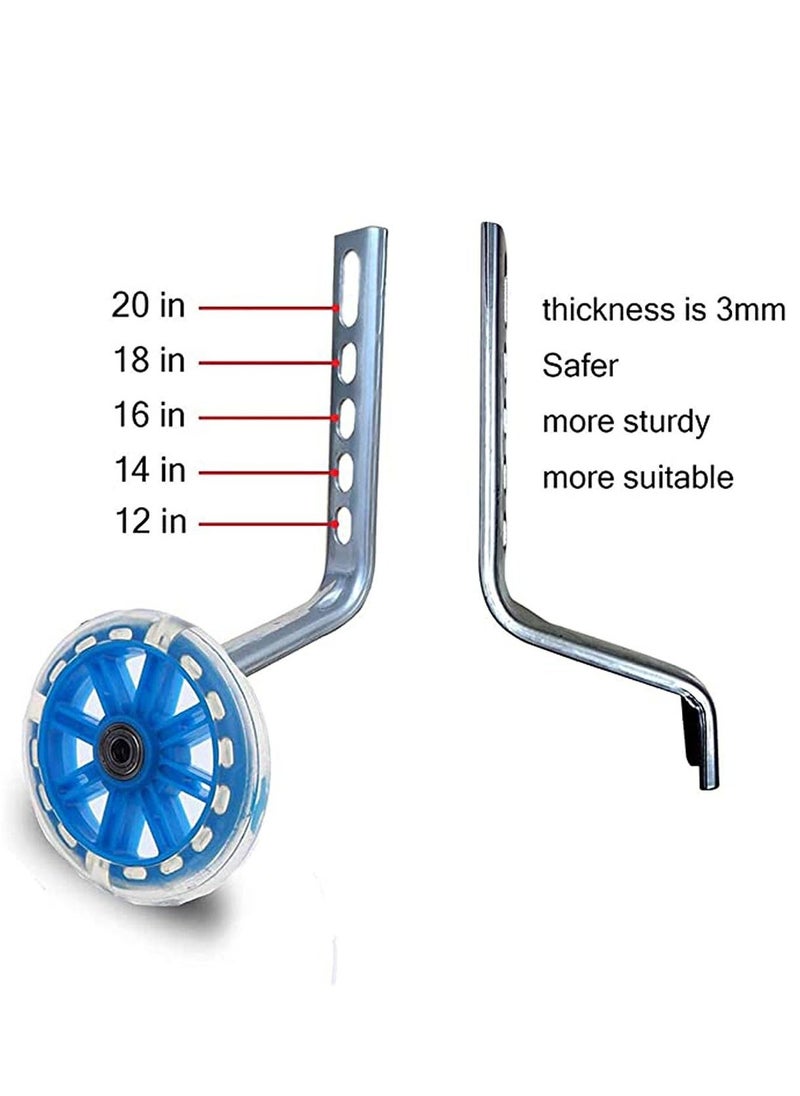 Generic Bicycle Training Flash Wheels, Children's Bike Stabilizers Support Wheels Bike Steel Frame for 12 14 16 18 20 Inch Kids Riding Safety Equipment  - Image 4