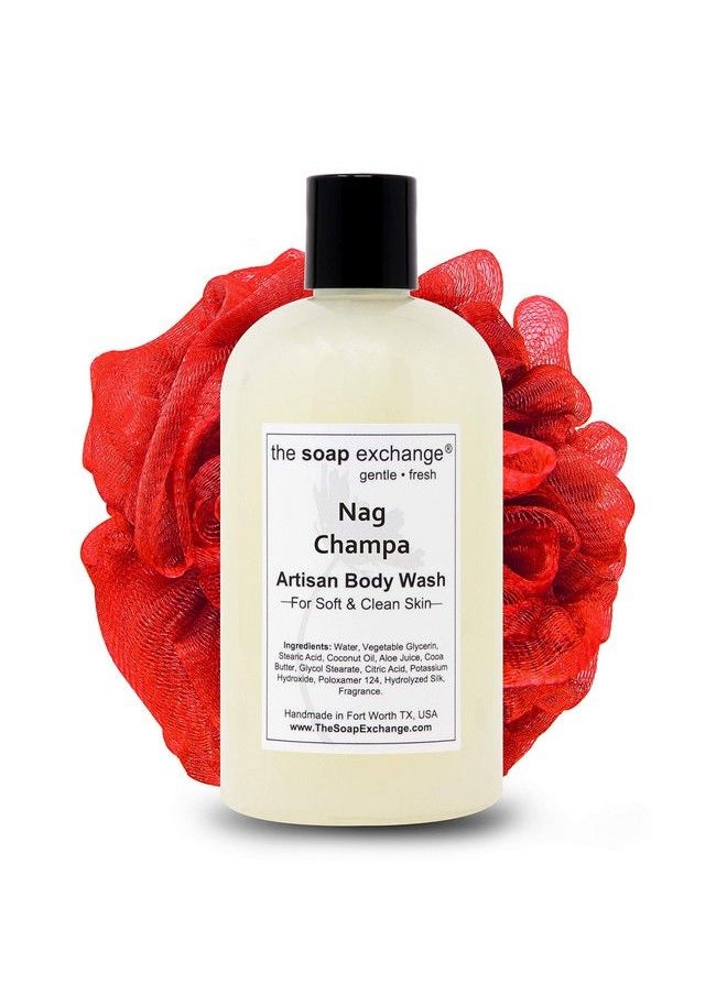 The Soap Exchange - Body Wash Nag Champa Scent Hand Crafted 12 Fl Oz / 354 Ml Natural Artisan Liquid Soap For Hand Face & Body Shower Gel Cleanse Moisturize & Protect. Made In The Usa. - Image 1