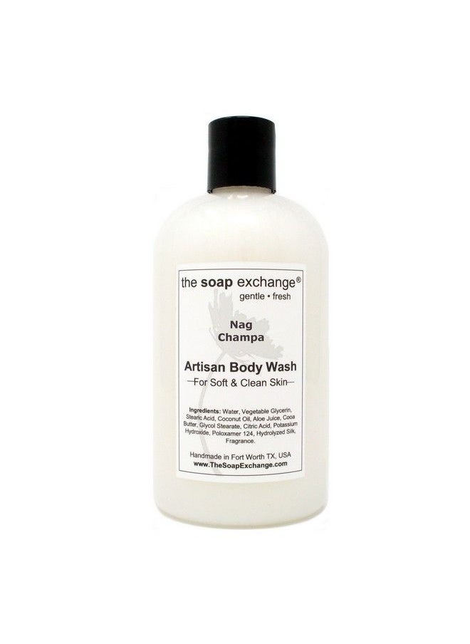 The Soap Exchange - Body Wash Nag Champa Scent Hand Crafted 12 Fl Oz / 354 Ml Natural Artisan Liquid Soap For Hand Face & Body Shower Gel Cleanse Moisturize & Protect. Made In The Usa. - Image 1