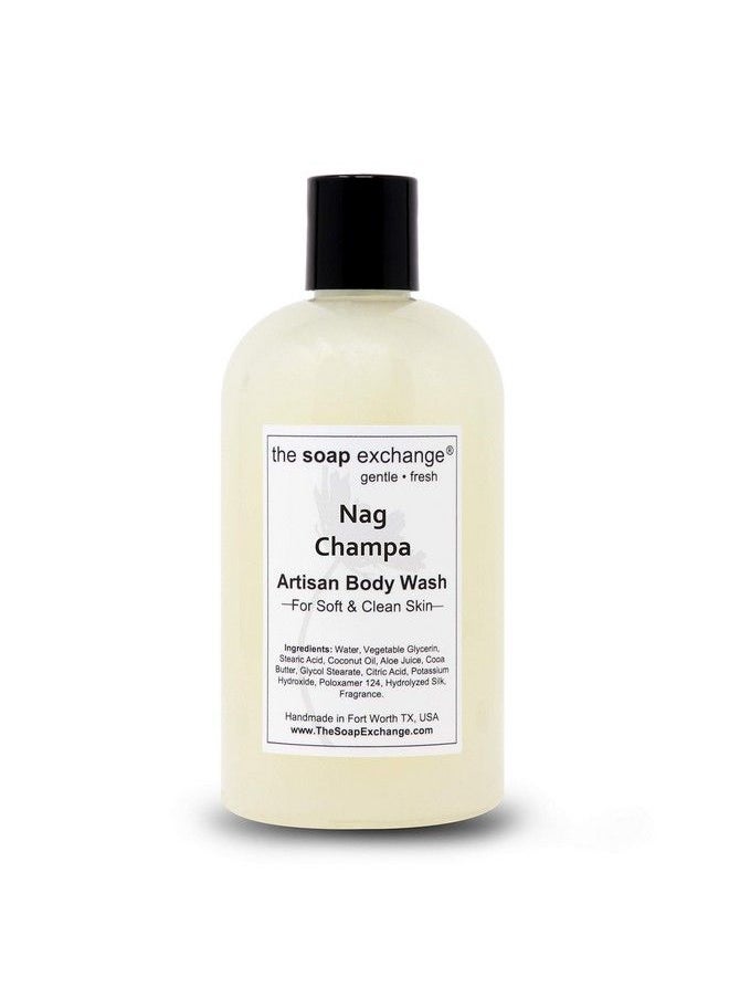 The Soap Exchange - Body Wash Nag Champa Scent Hand Crafted 12 Fl Oz / 354 Ml Natural Artisan Liquid Soap For Hand Face & Body Shower Gel Cleanse Moisturize & Protect. Made In The Usa. - Image 1
