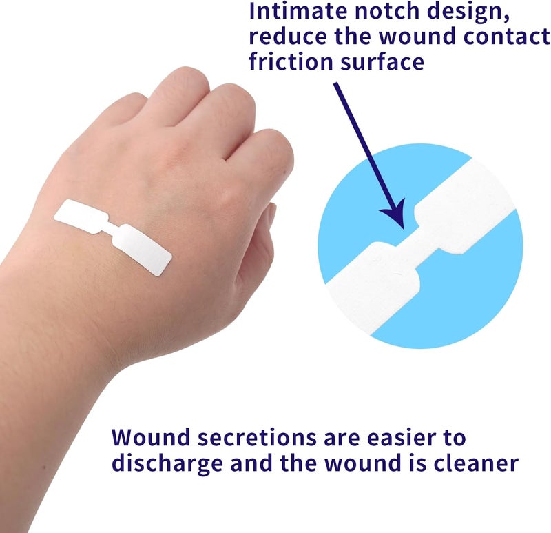AndicAge 240PCS Butterfly Closure Strips Adhesive Wound Stitch Bandages with NonStick Pad for Skin Wounds - Image 5