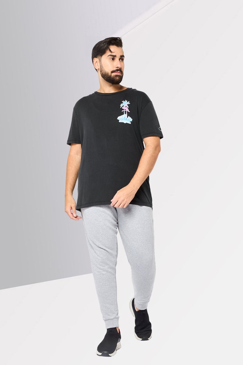 Replay Men Crew Neck Short Sleeve Graphic Print T-Shirt, Vintage Black - Image 2