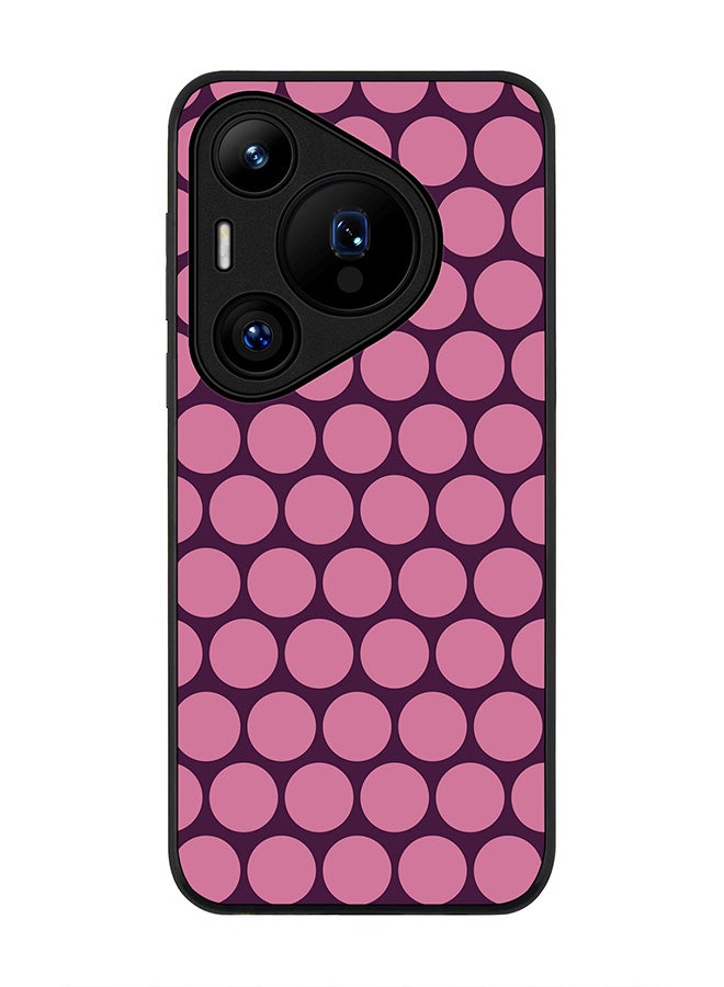 Stylizedd Rugged Black edge case for Huawei Pura 70, Slim fit Soft Case Flexible Rubber Edges Anti Drop TPU Gel Thin Cover -  Purple Honeycombs - Image 1