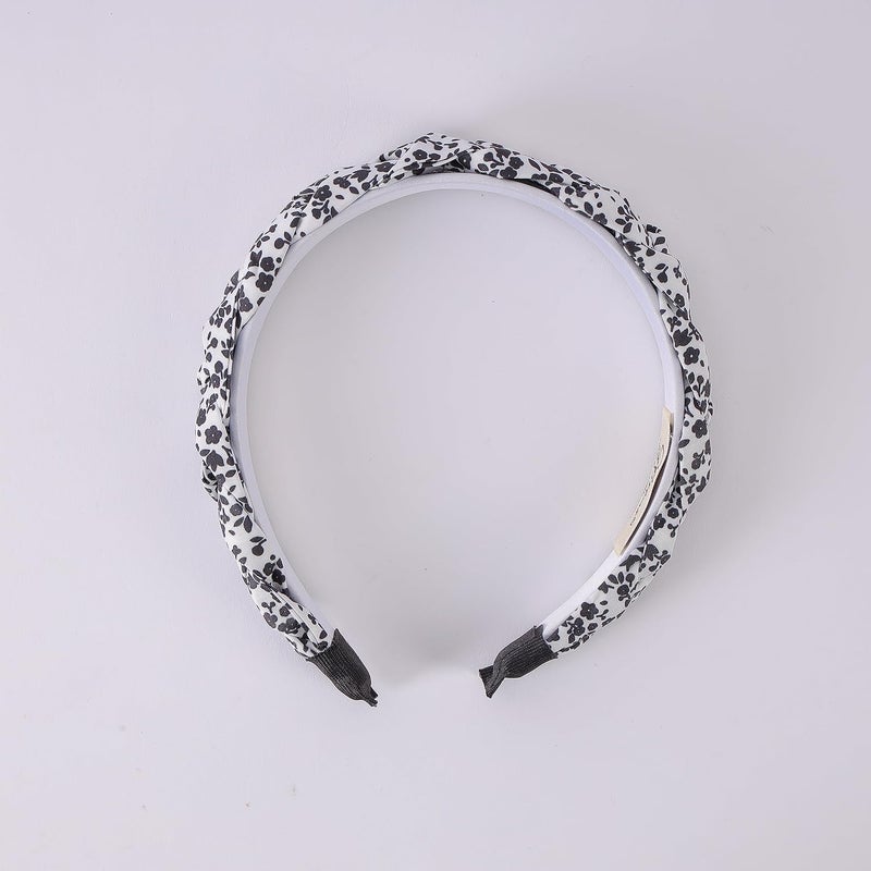 GLITTERS® Trendy and Stylish Monochrom Floral Twist Headband for Kids and Girls - Image 2